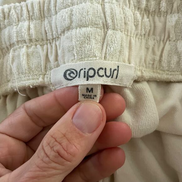 Rip Curl Desert Dreams Terry Short in cream women's size medium - Picture 2 of 5